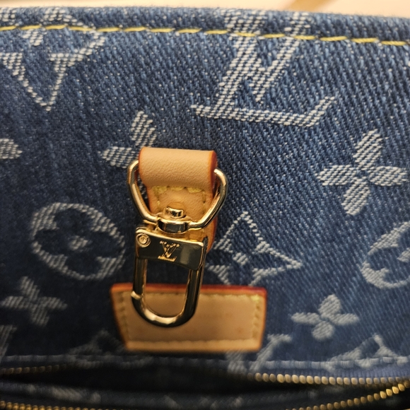 MM Blue Monogram Denim Tote - Picture 6 of 8
